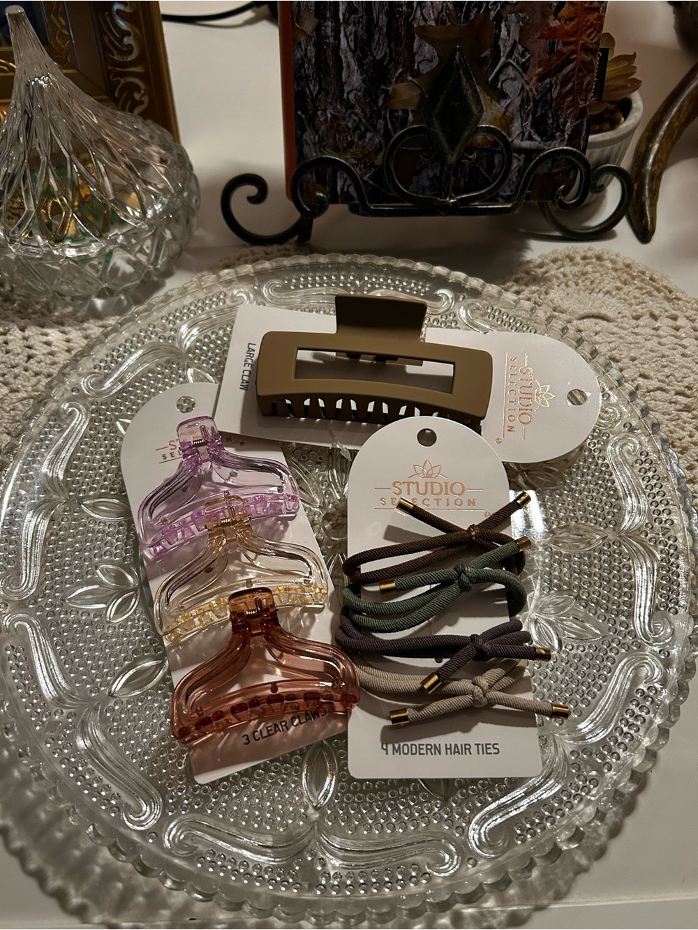 Women’s Neutral & Pastel Hair Clip and Hair Tie Set